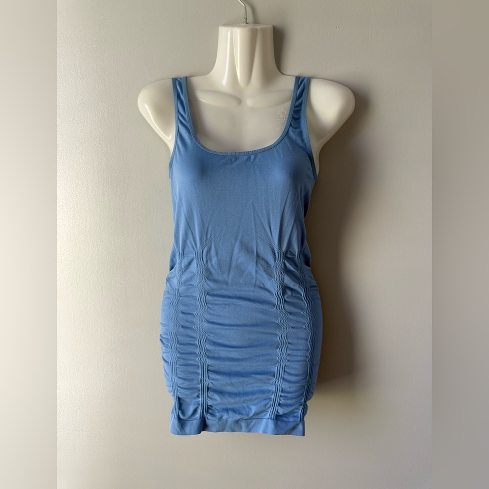 Kismet Blue Ruched Tank Top